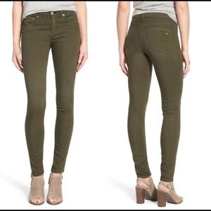 Rag & bone army green skinny jeans